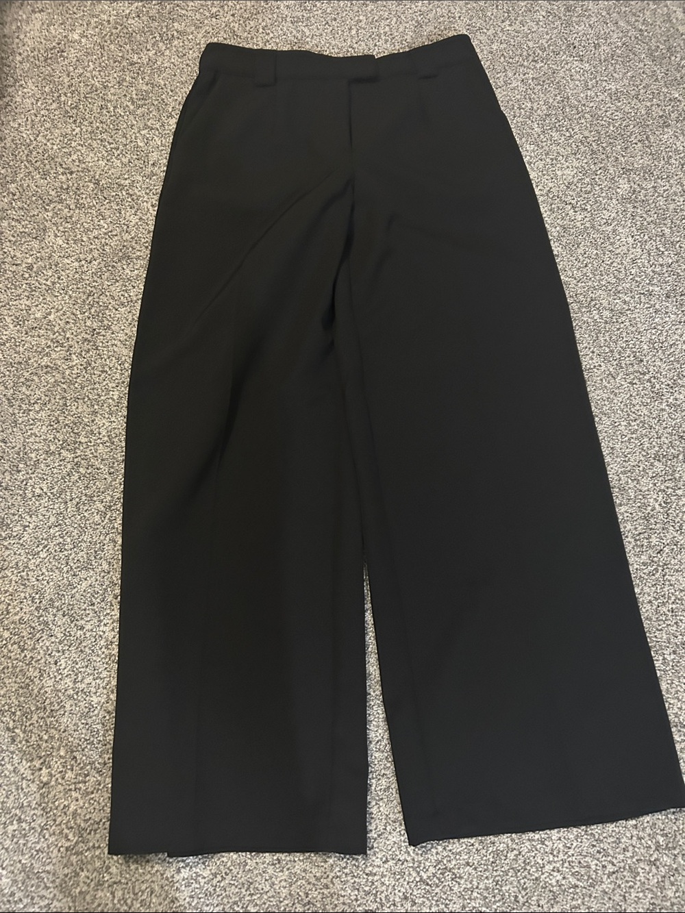 High-Rise Black Wide-Leg Trousers